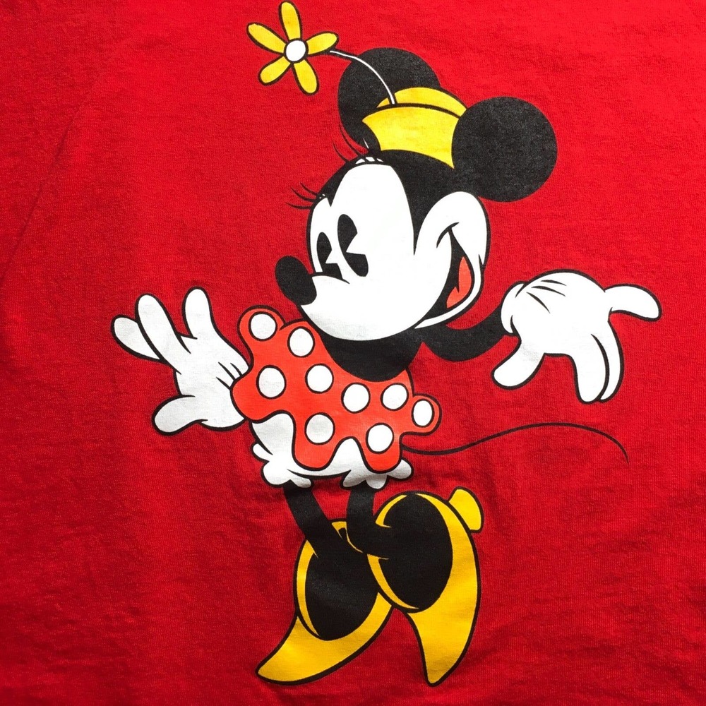 Minnie Mouse T Shirt Official Walt Disney Red M
